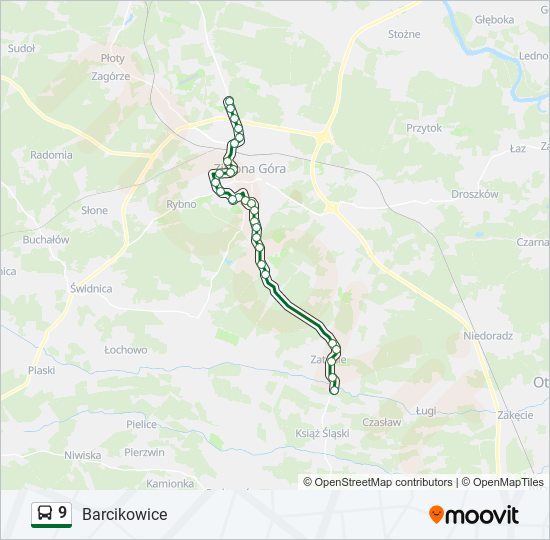 9 bus Line Map