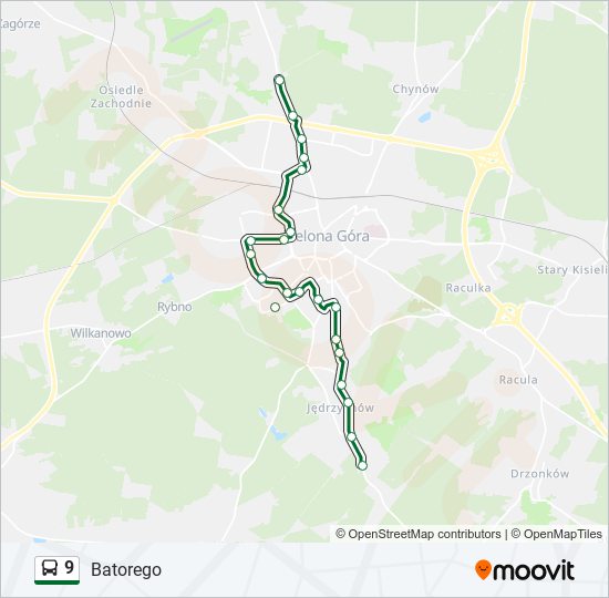 9 bus Line Map