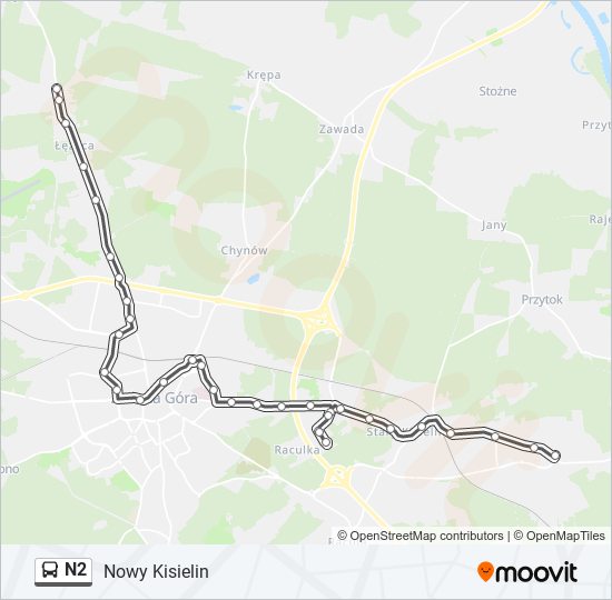 N2 bus Line Map