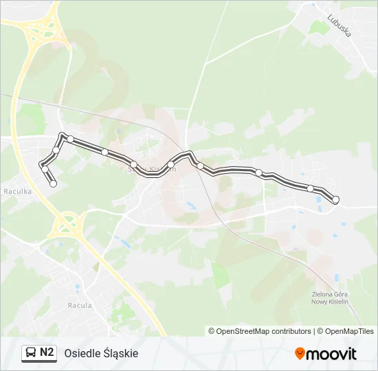N2 Bus Line Map