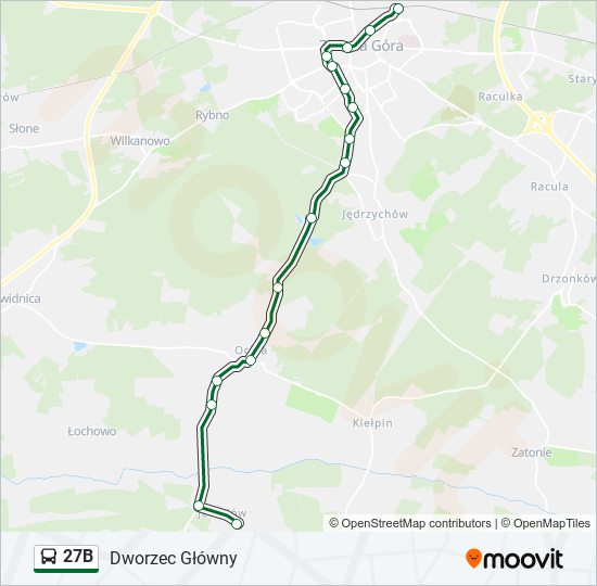 27B bus Line Map