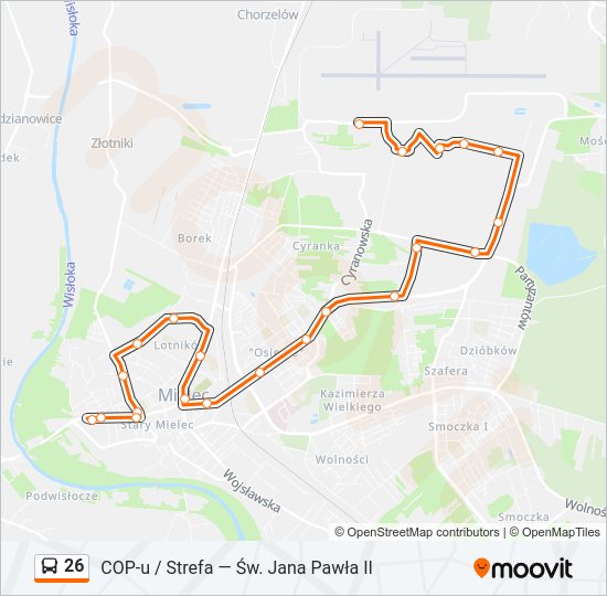 26 bus Line Map