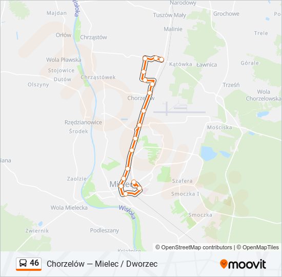 46 bus Line Map