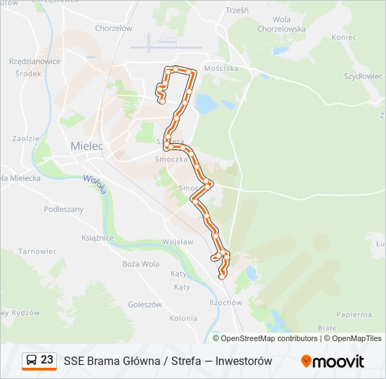 23 bus Line Map