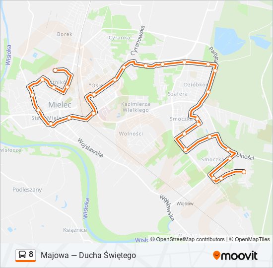 8 bus Line Map