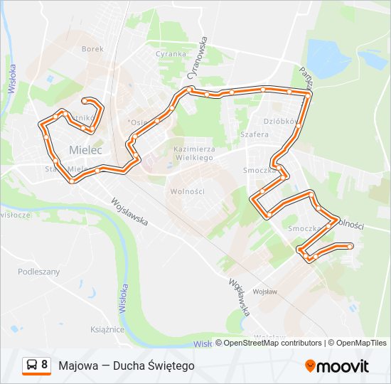 8 bus Line Map