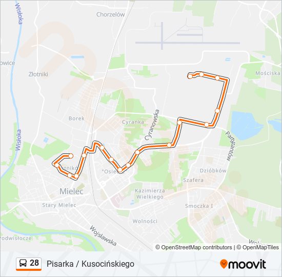 28 bus Line Map