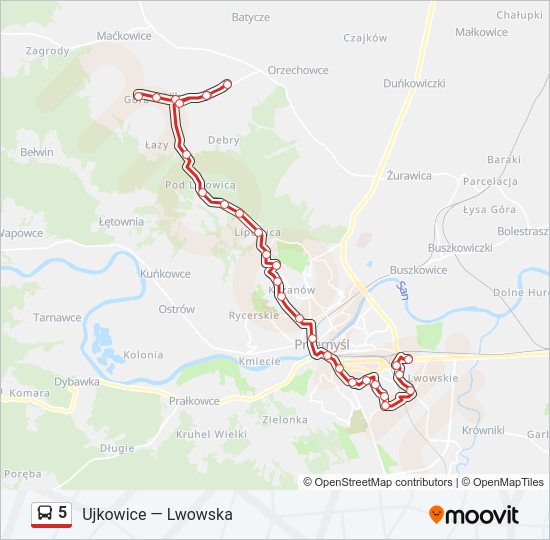 5 bus Line Map