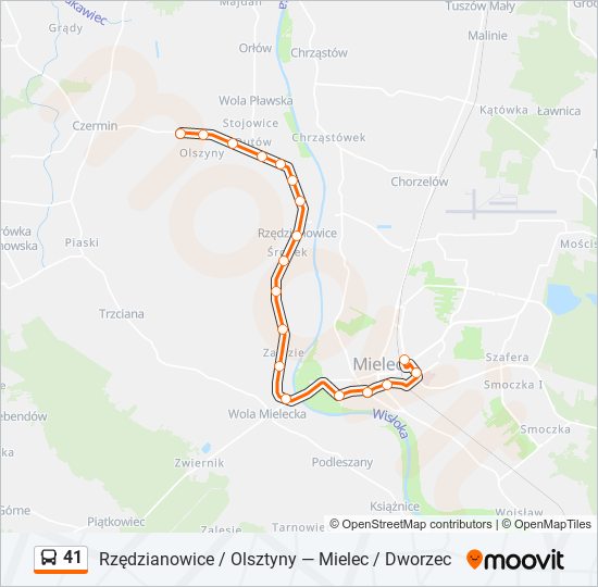 41 bus Line Map