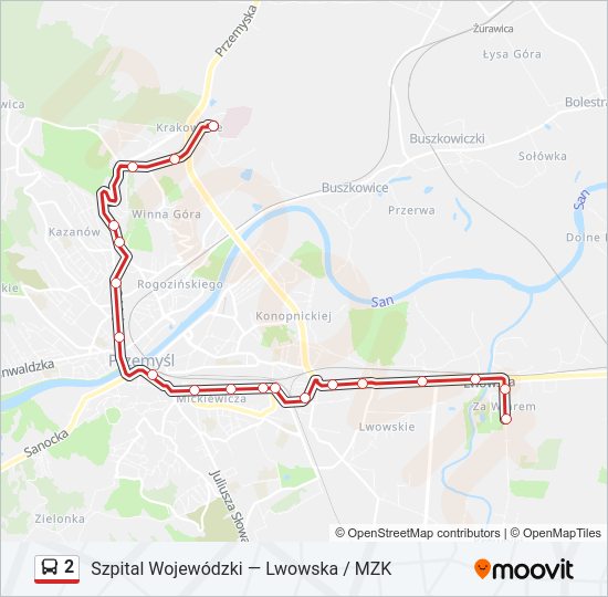 2 bus Line Map