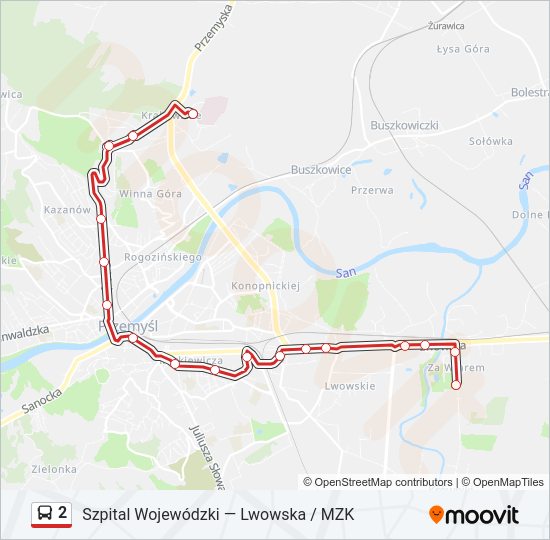 2 bus Line Map