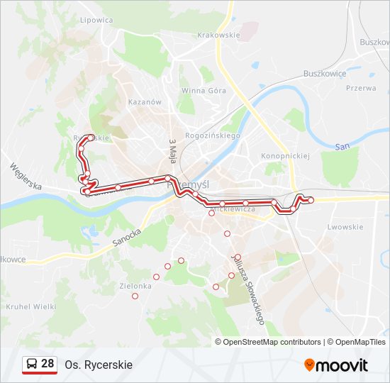 28 bus Line Map