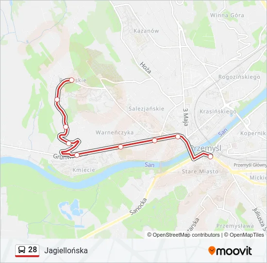 Автобус 28: карта маршрута