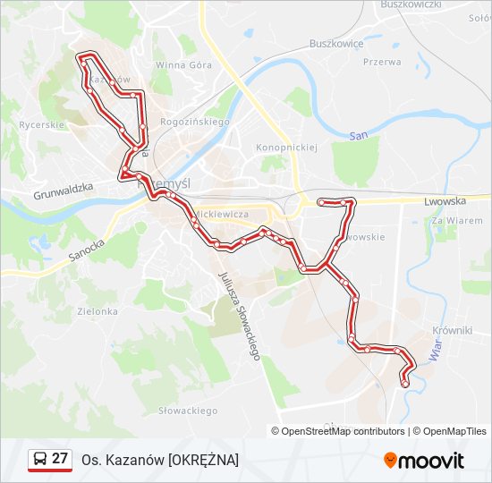 27 bus Line Map