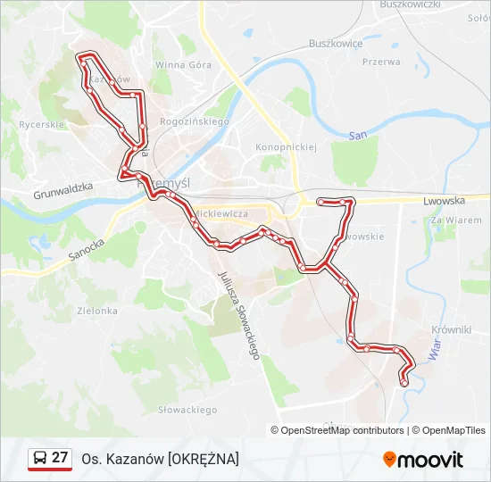 Автобус 27: карта маршрута