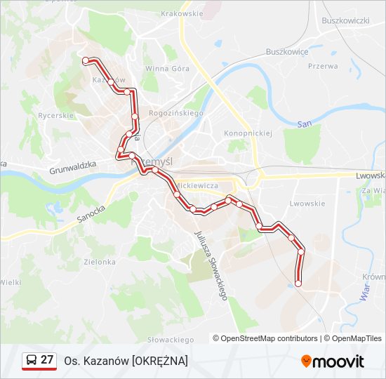 27 bus Line Map