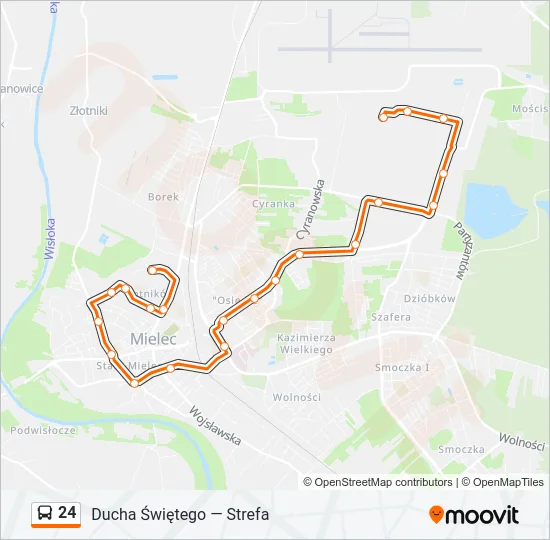 Автобус 24: карта маршрута