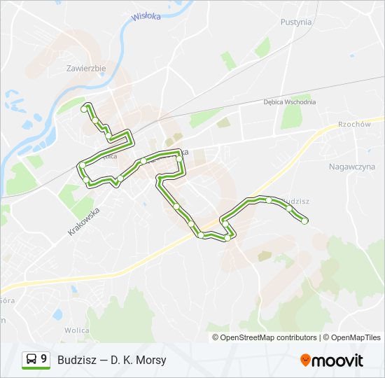 9 bus Line Map