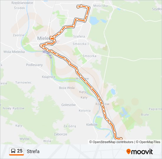 25 bus Line Map