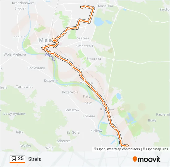 25 Bus Line Map