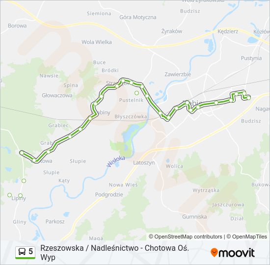 5 bus Line Map