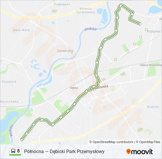 8 bus Line Map