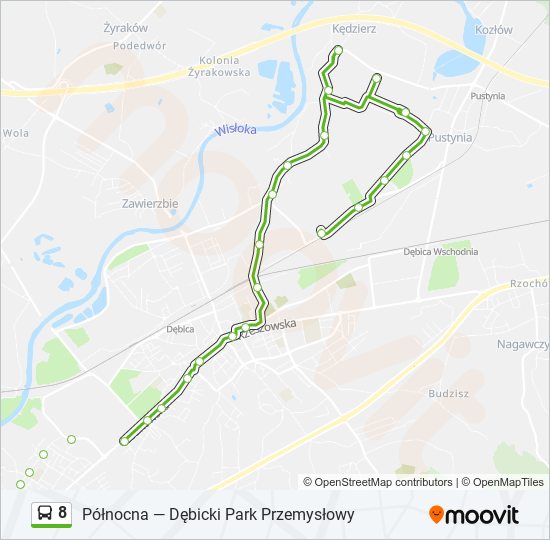 8 bus Line Map