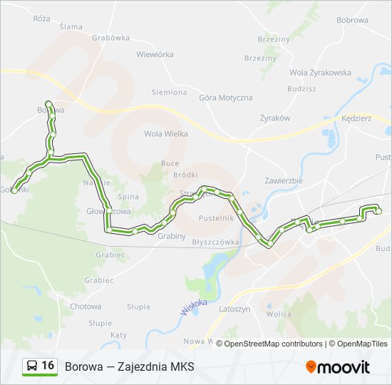 16 bus Line Map