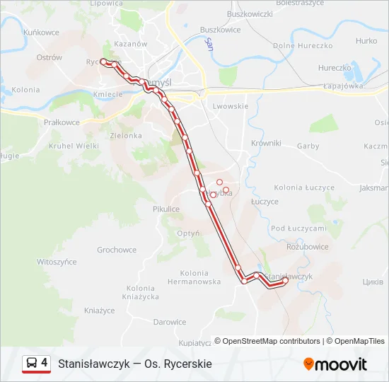 4 Bus Line Map