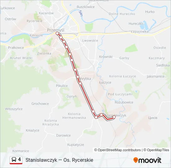 4 Bus Line Map