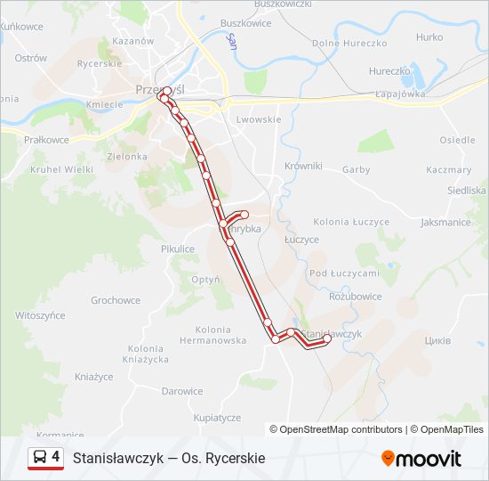 4 bus Line Map