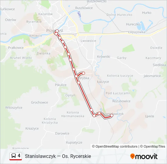 4 Bus Line Map