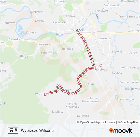 8 bus Line Map