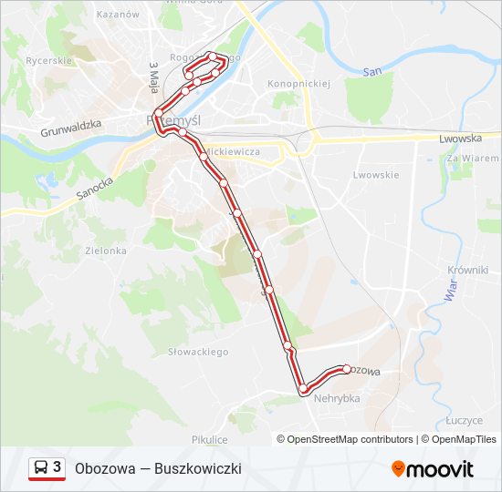 3 bus Line Map