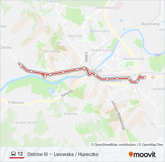 12 bus Line Map