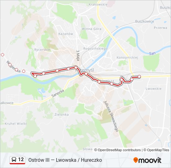 12 bus Line Map