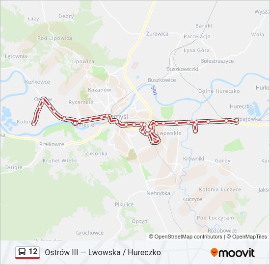 12 bus Line Map