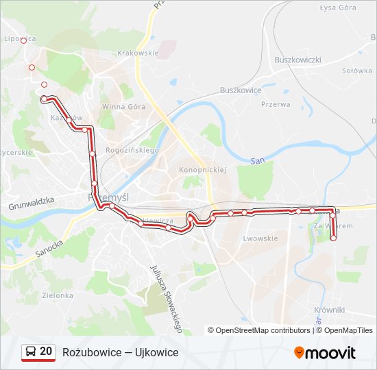 20 bus Line Map