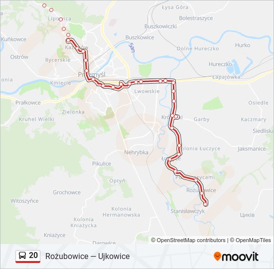 20 bus Line Map