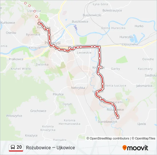 20 Bus Line Map