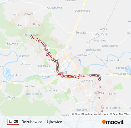 20 bus Line Map