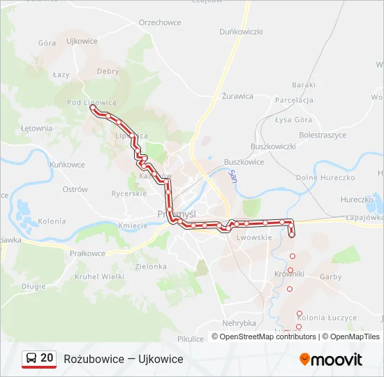 20 Bus Line Map