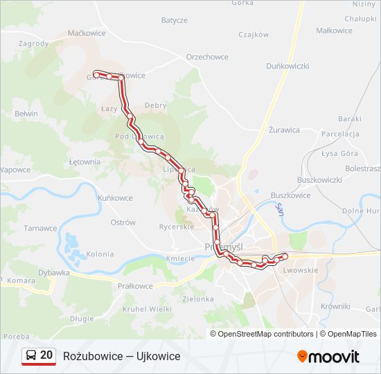 20 bus Line Map