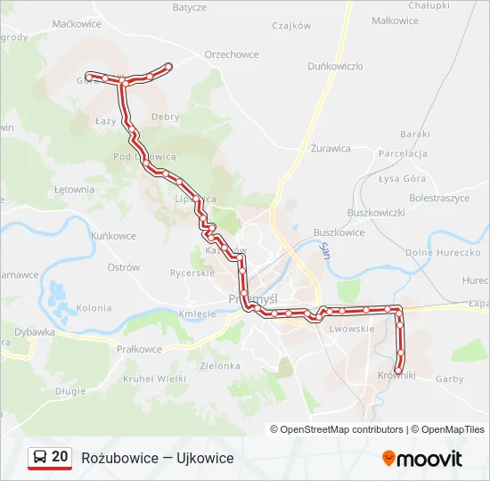 20 Bus Line Map