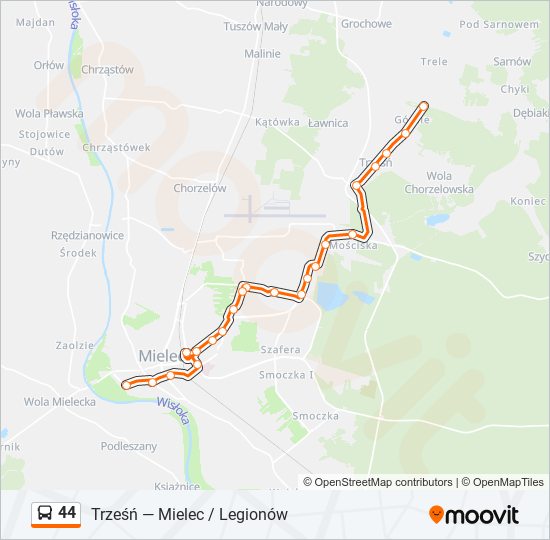 44 bus Line Map