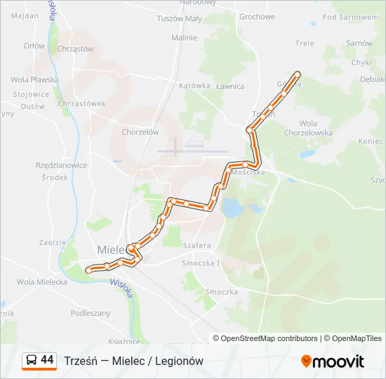 Автобус 44: карта маршрута