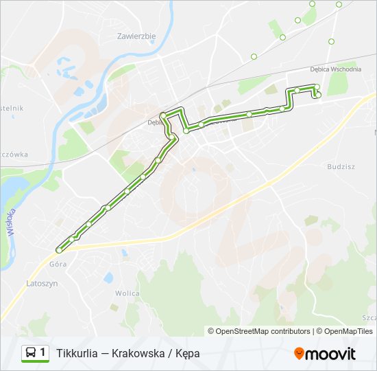 1 bus Line Map