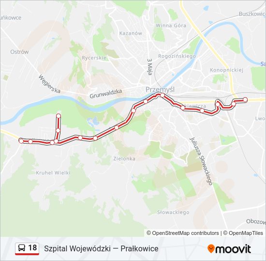 18 bus Line Map