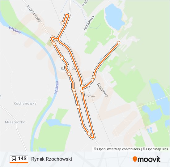 14S bus Line Map