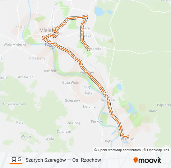 5 Bus Line Map